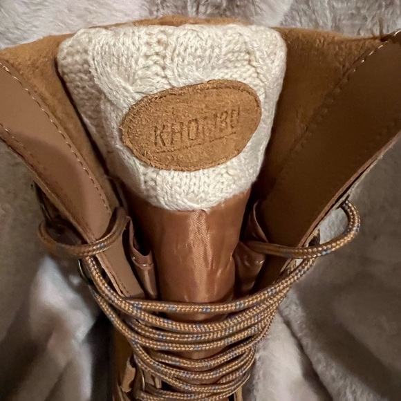 Womens KHOMBU COZY Tan Snow Boot Size 10 M Waterproof Cold Rated Insoles NWOT - Picture 4 of 5